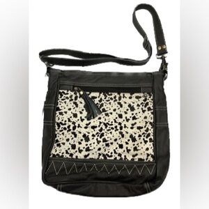 Myra NAIVE LEATHER AND HAIRON BAG Crossbody Bag